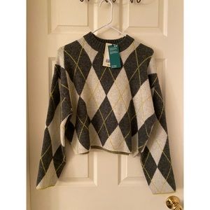H&M Pringle Collection Argyle Sweater NWT